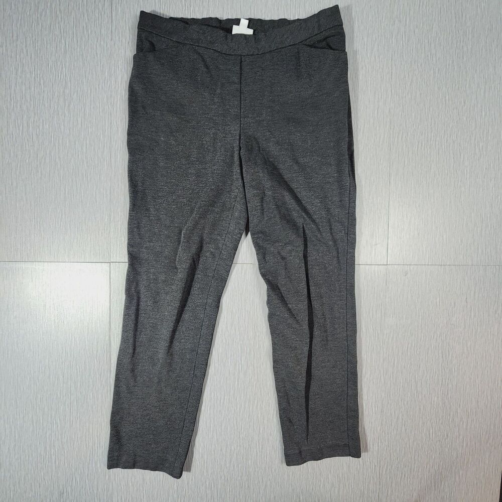 J Jill Ponte Slim Leg Knit Pants Pull On Medium M Pockets